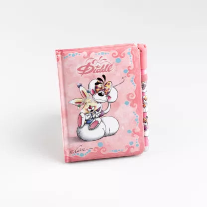 Carnet A6 rose + stylo