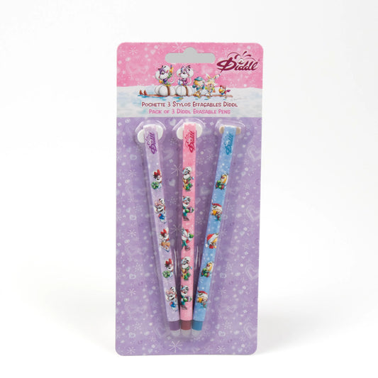 PRE-COMMANDE | Lot 3 stylos effaçables Diddl Noël
